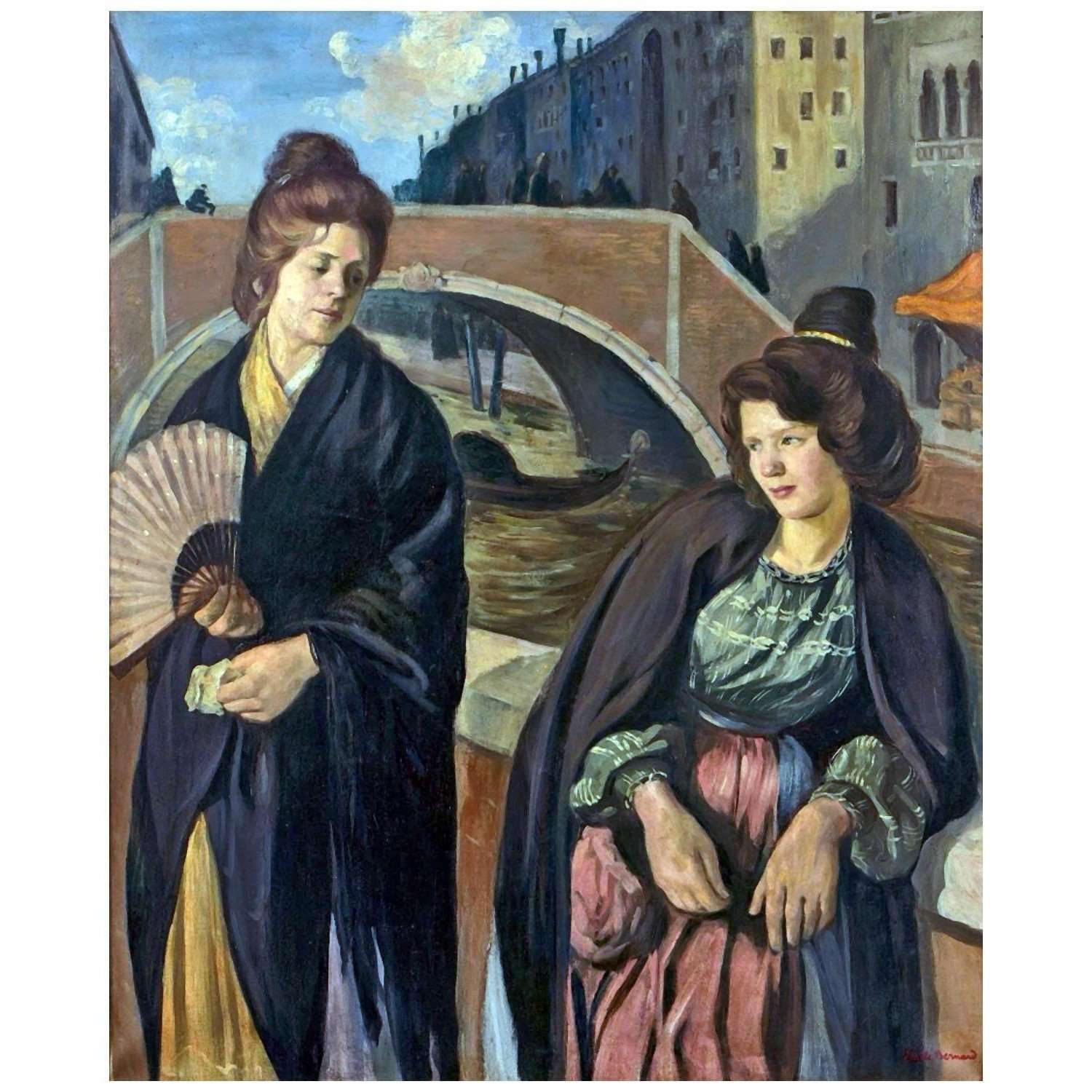  Emile Bernard. Deux v?nitiennes au pont de la Salute. 1923. Collection priv?e