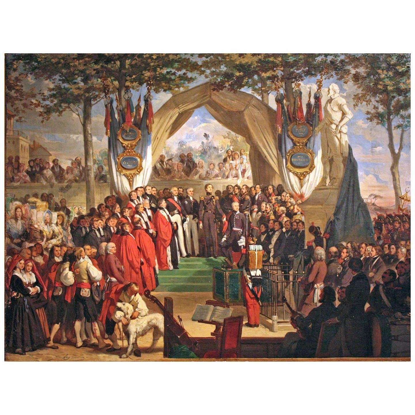  Eugene Diveria. Inauguration de la statue de Henri IV. 1843. Chateau de Pau