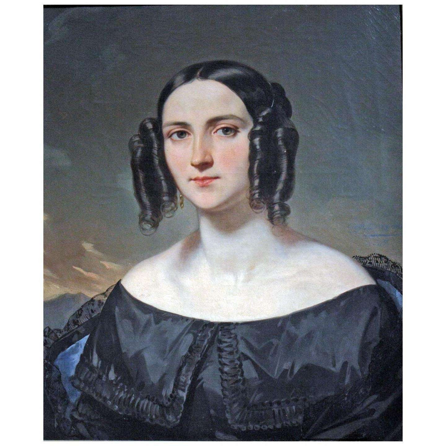  Eugene Diveria. Madaame Courcier. 1845. Musee des Beaux-arts de Pau