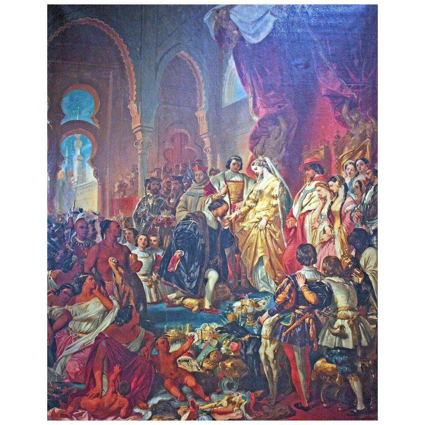  Eugene Diveria. R?ception de Christophe Colomb. 1861. MBA de Pau