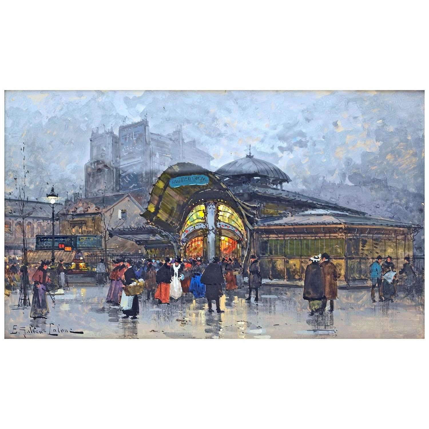  -Eug?ne Galien-Laloue. Metro Bastille. 1890