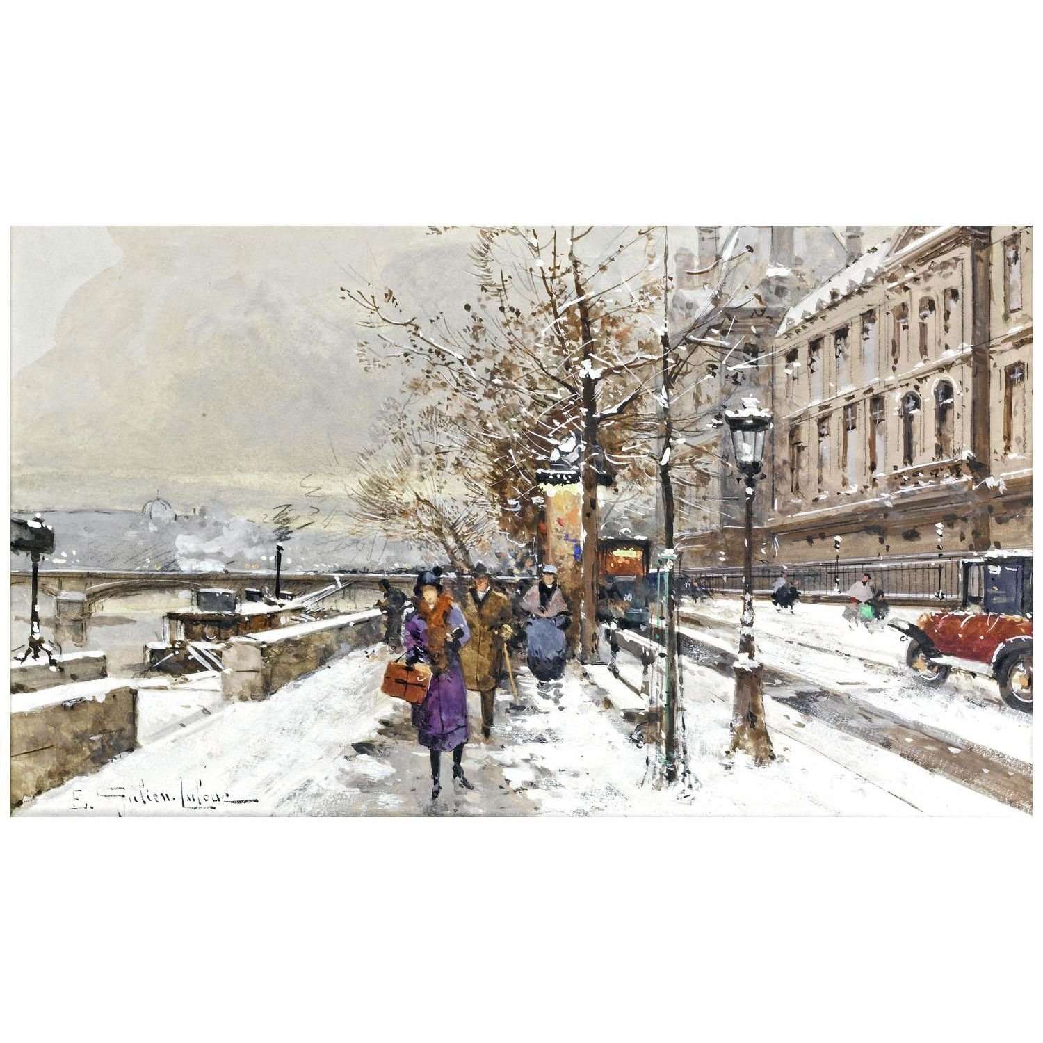  -Eug?ne Galien-Laloue. Quai dOrsay. 1900