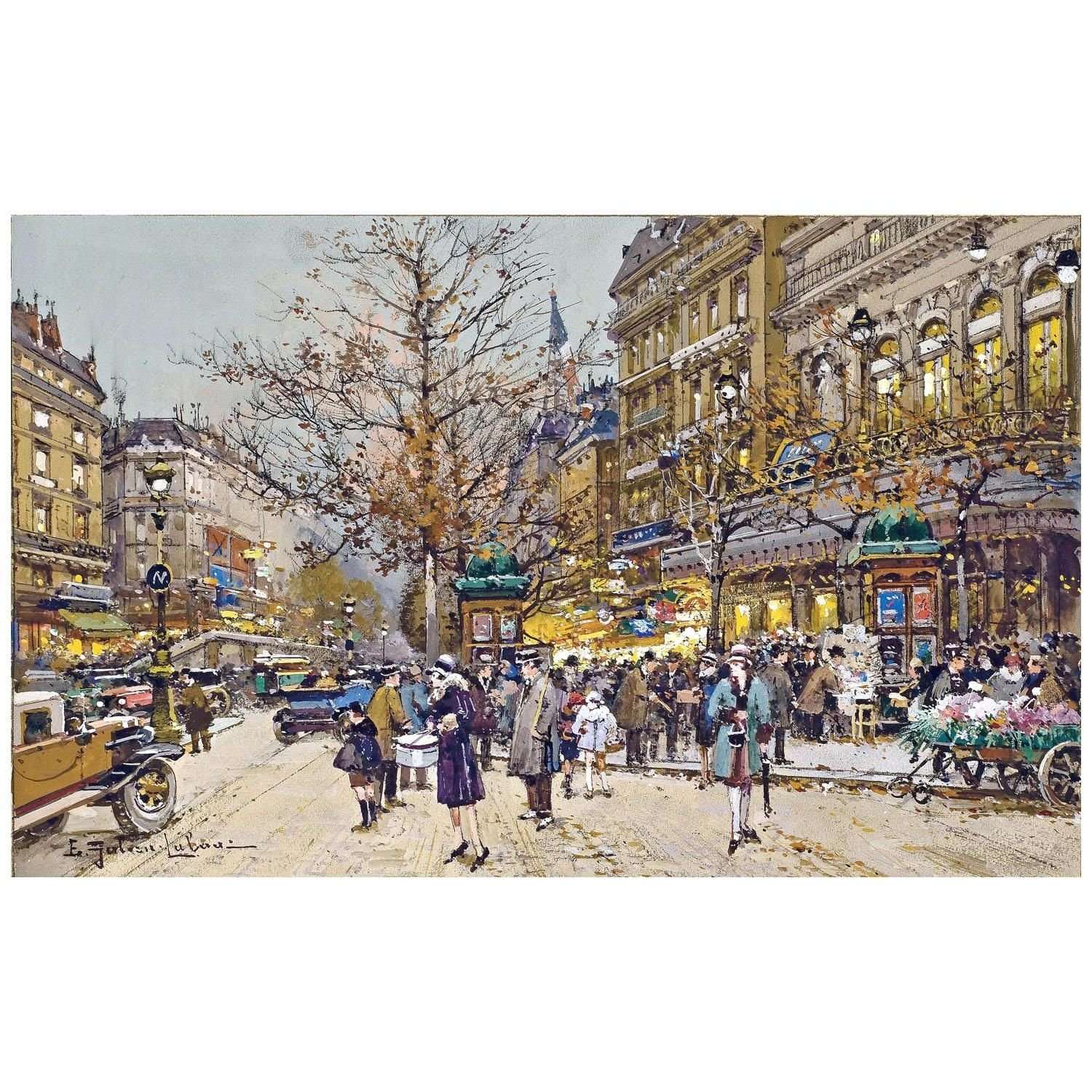  -Eug?ne Galien-Laloue. Boulevard Bonne-Nouvelle. 1914