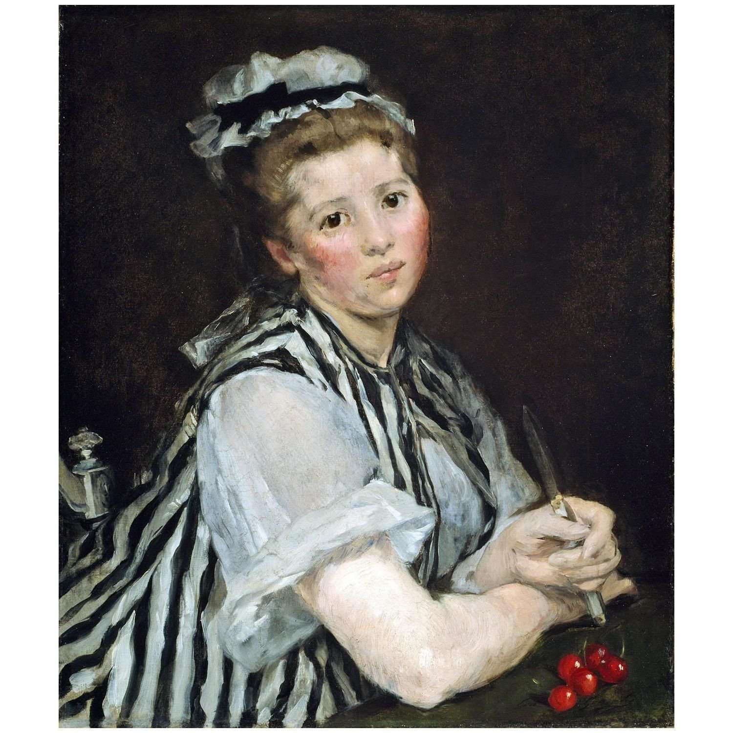  Eva Gonzales. Fille aux cerises. 1870. Art Institute of Chicago