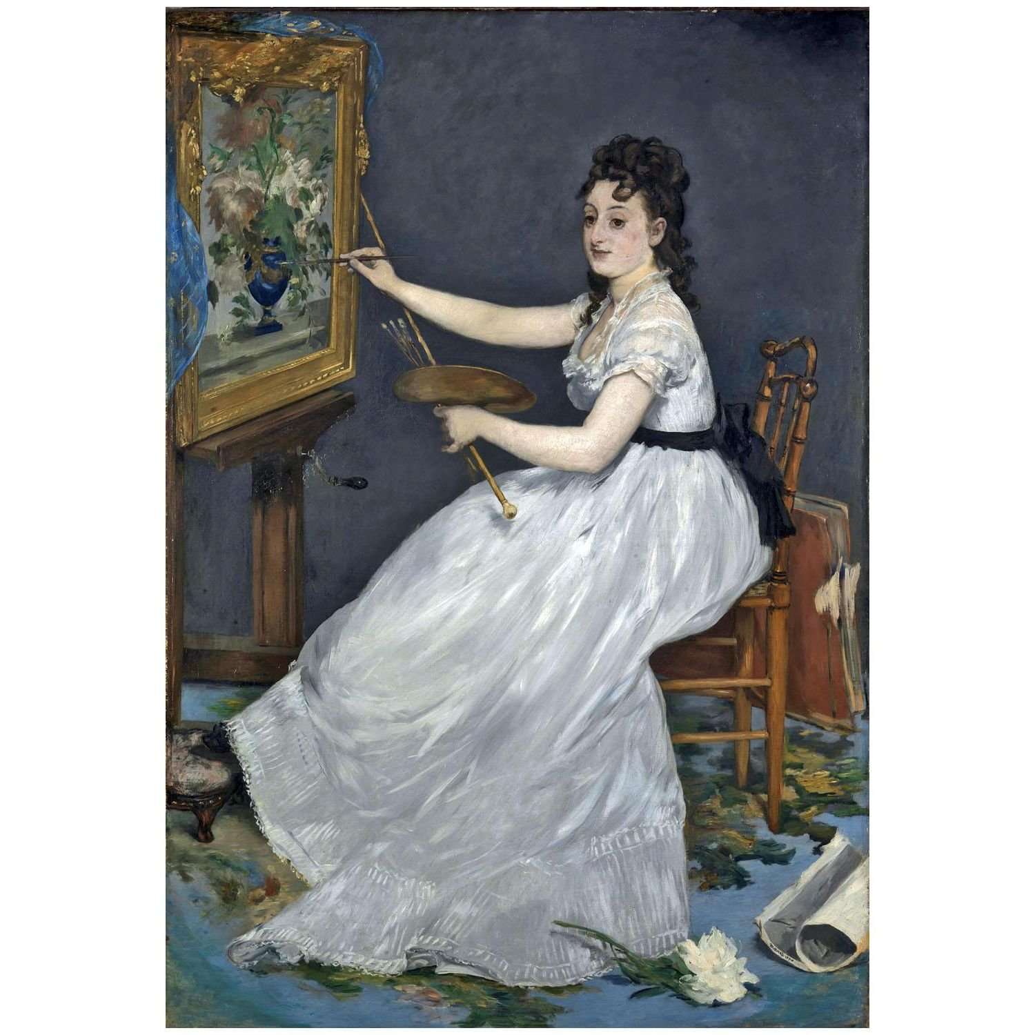  Edouard Manet. Portrait de Eva Gonzales. 1870. National Gallery London