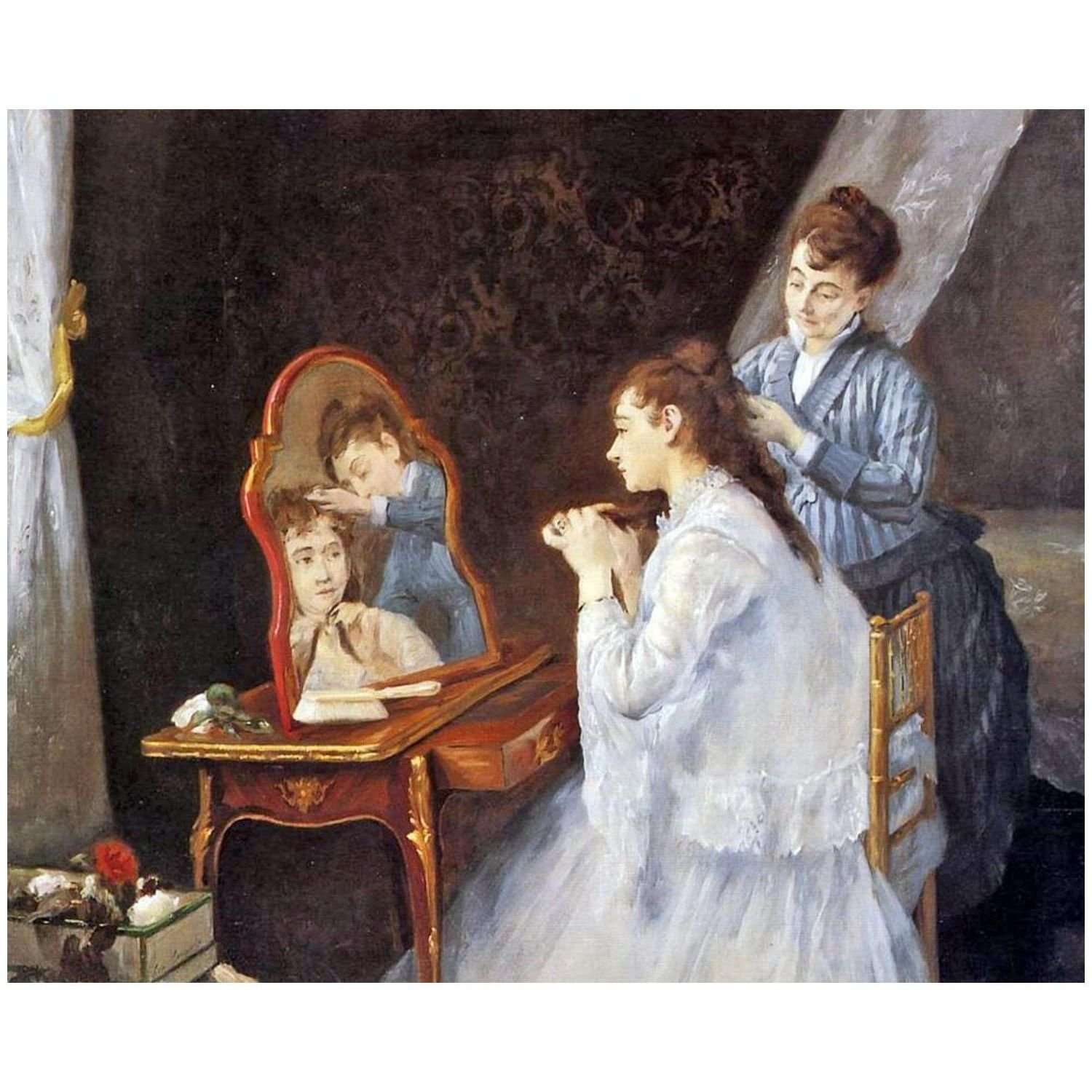  Eva Gonzales. Le petit lever. 1875. Collection priv?e