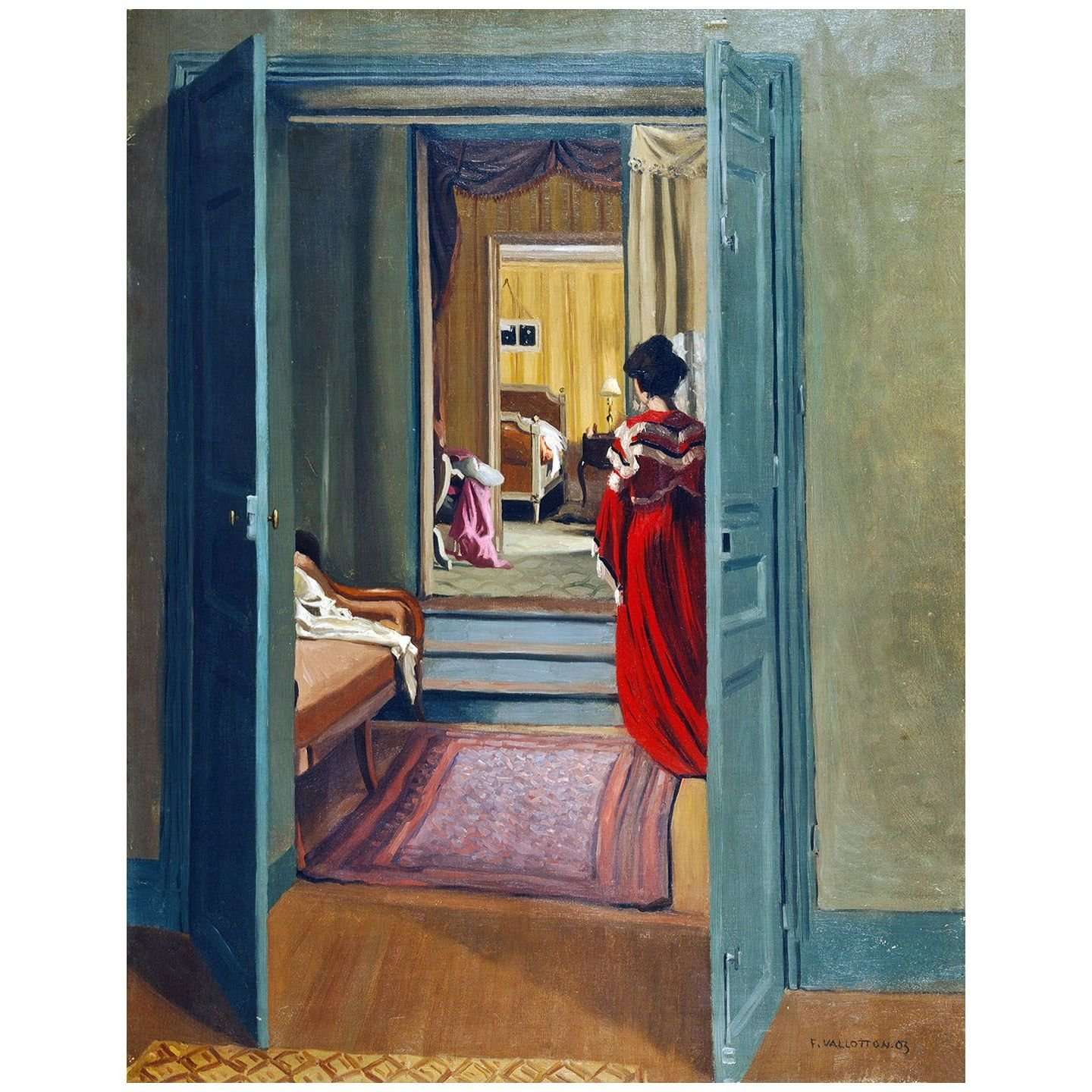  Felix Vallotton. Int?rieur avec femme en rouge. 1903. Kunsthaus Zurich