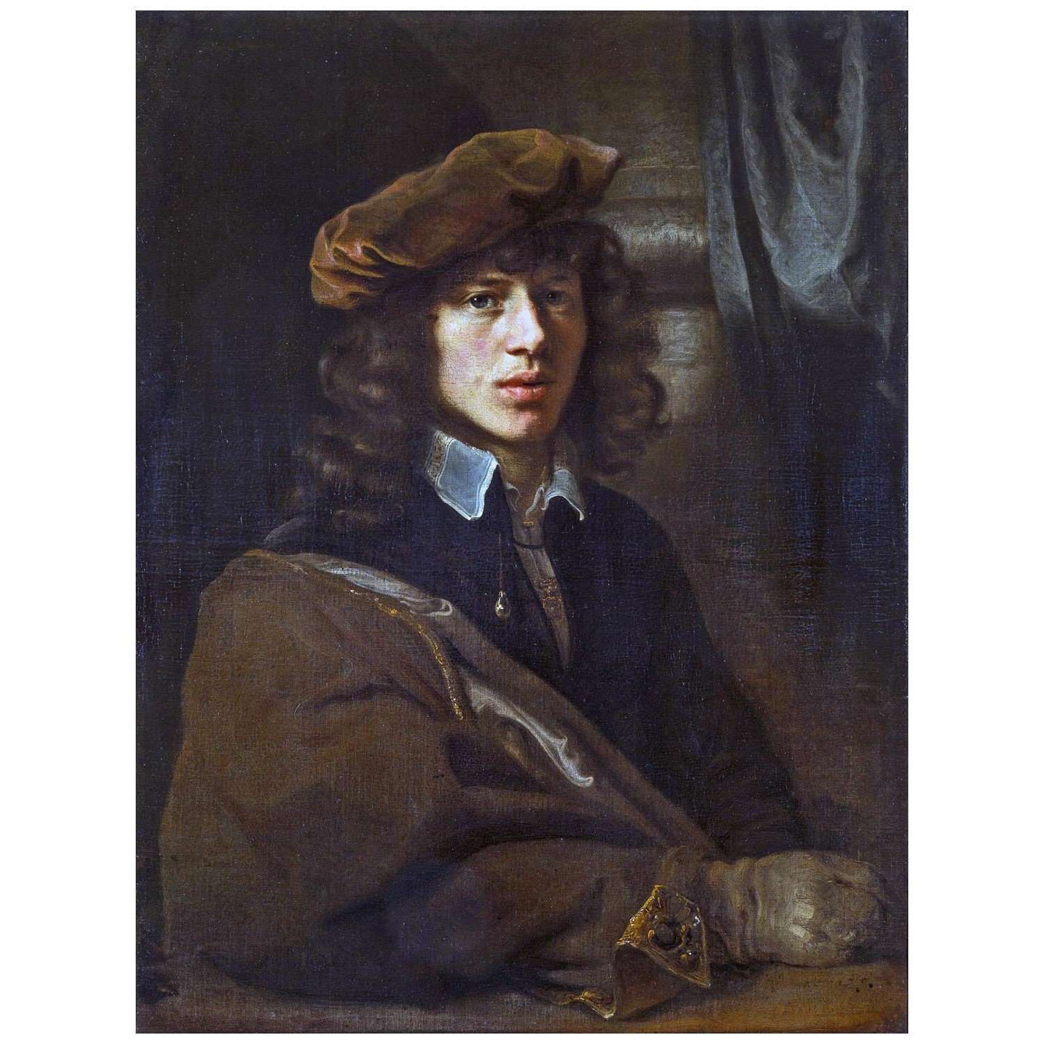  Ferdinand Bol. Portrait of Carel Fabritius. 1640. Hermitage Museum