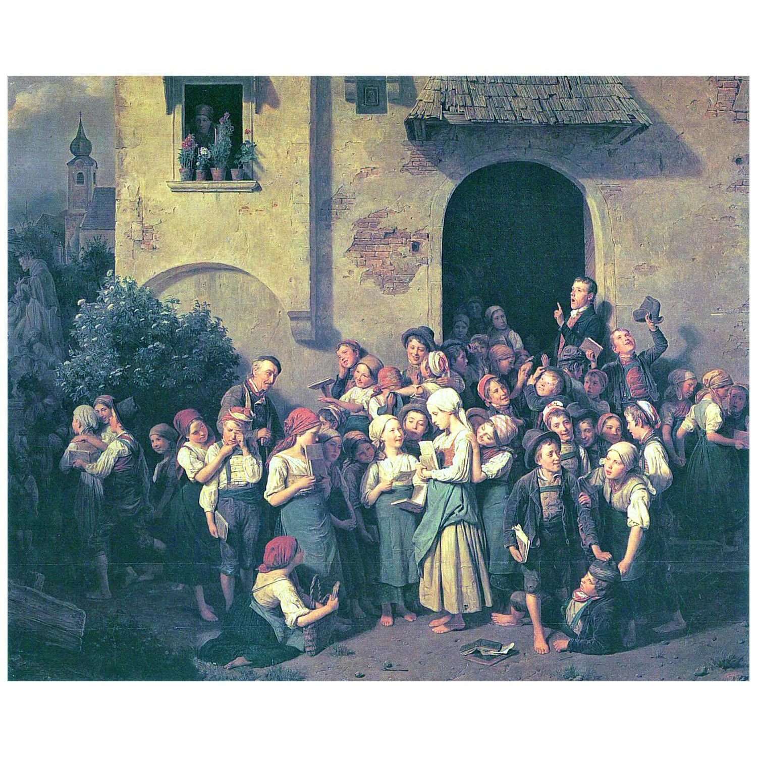  Ferdinand Waldm?ller. Das Ende der Schulstunde. 1844. Pushkin Museum