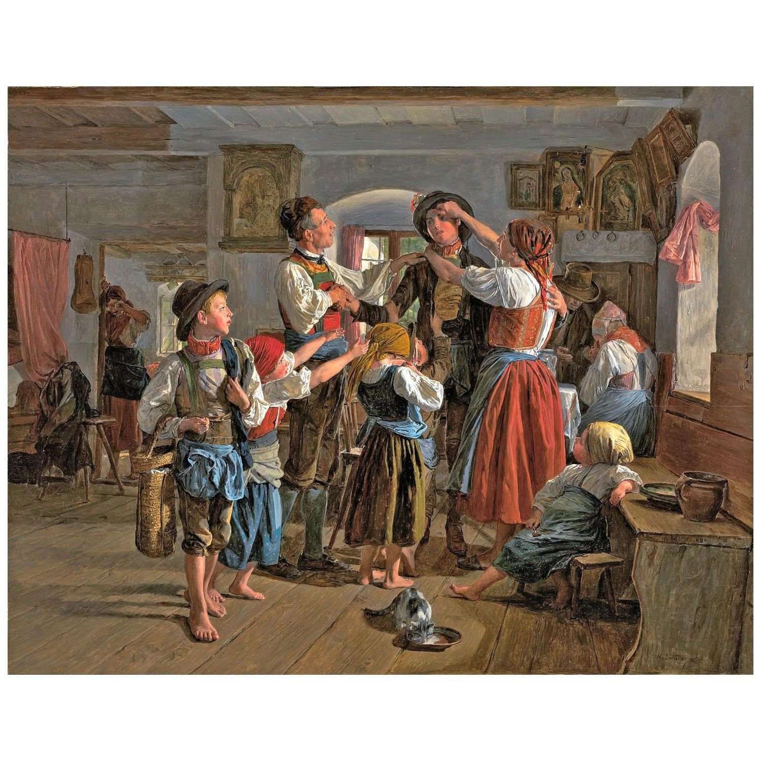   Ferdinand Waldm?ller. Abschied des Conscribierten. 1854. Leopold Museum Wien