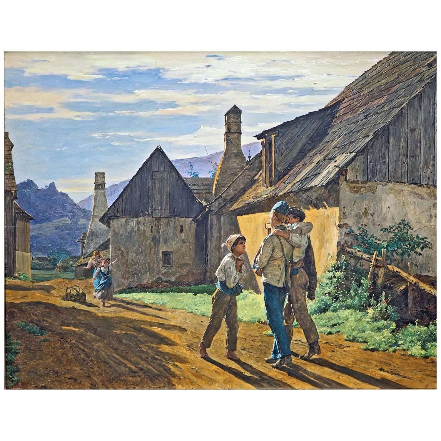   Ferdinand Waldm?ller. Die R?ckkehr des Soldaten. 1859. Hamburger Kunsthalle