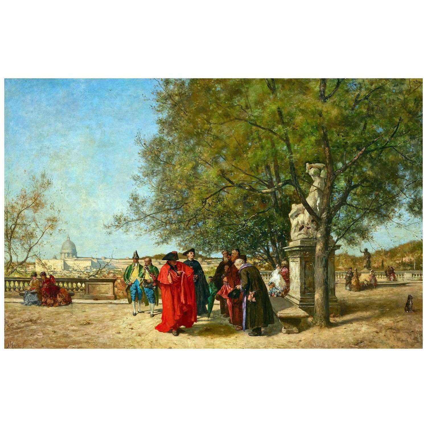  Ferdinand Heilbuth. Figures sur le terrasse. 1870. Brooklyn Museum