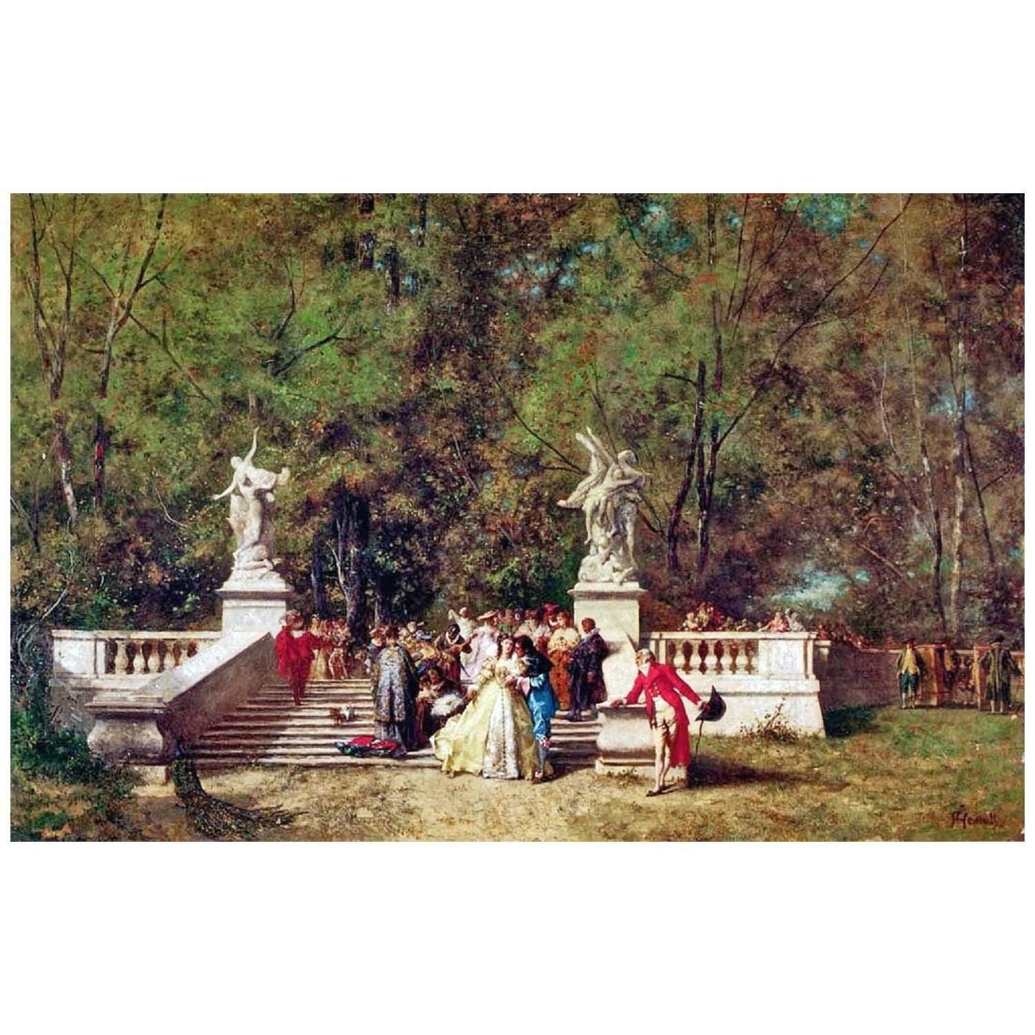  Ferdinand Heilbuth. Fete dans les jardin. 1873. Chateau de Fontainebleau