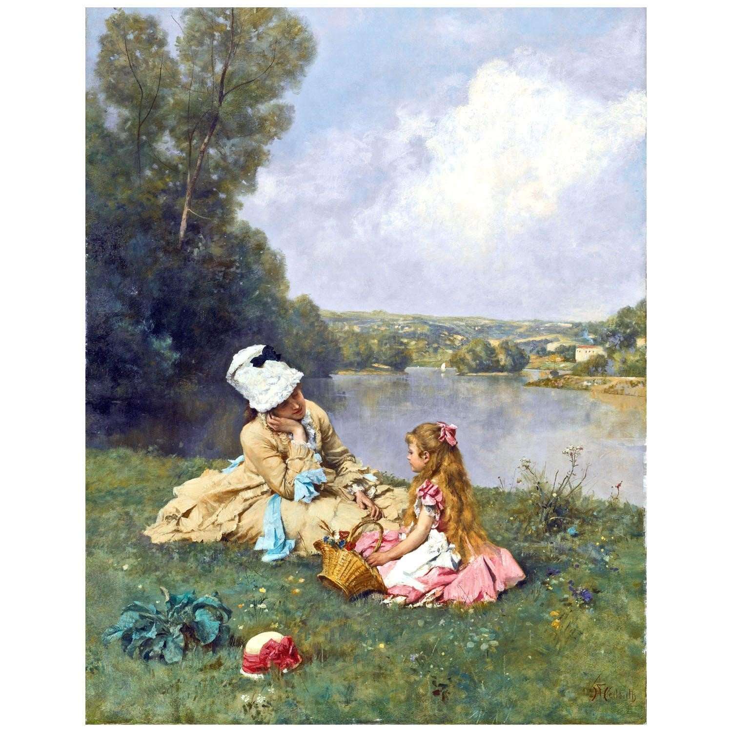  Ferdinand Heilbuth. Journ?es d'?t? pr?s de Giverny. 1876. Collection privee