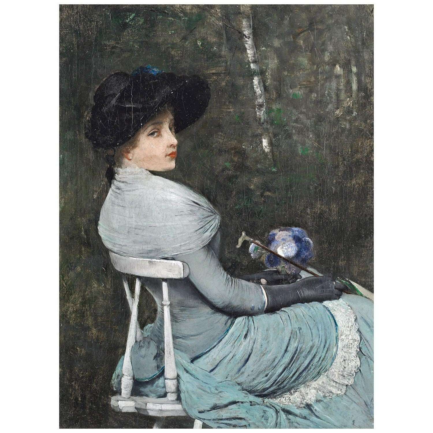  Ferdinand Heilbuth. La robe bleue. 1878. Collection privee