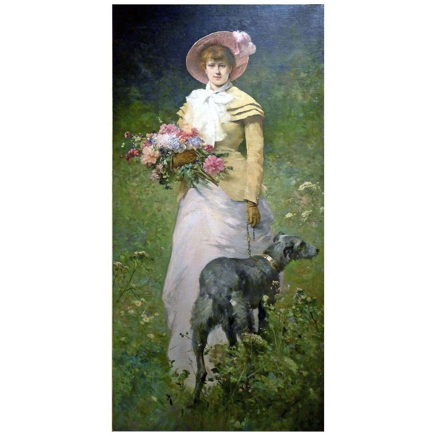  Ferdinand Heilbuth. Femme au chien. 1880. Mus?e Carnavalet Paris