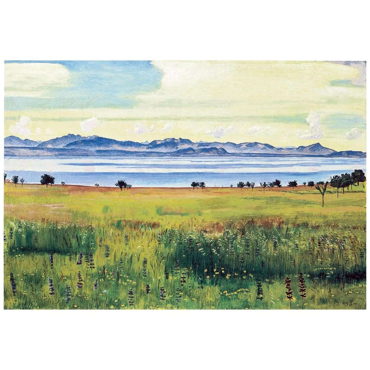  Ferdinand Hodler. Der Genfersee von Saint-Prex aus. 1901. Private collection