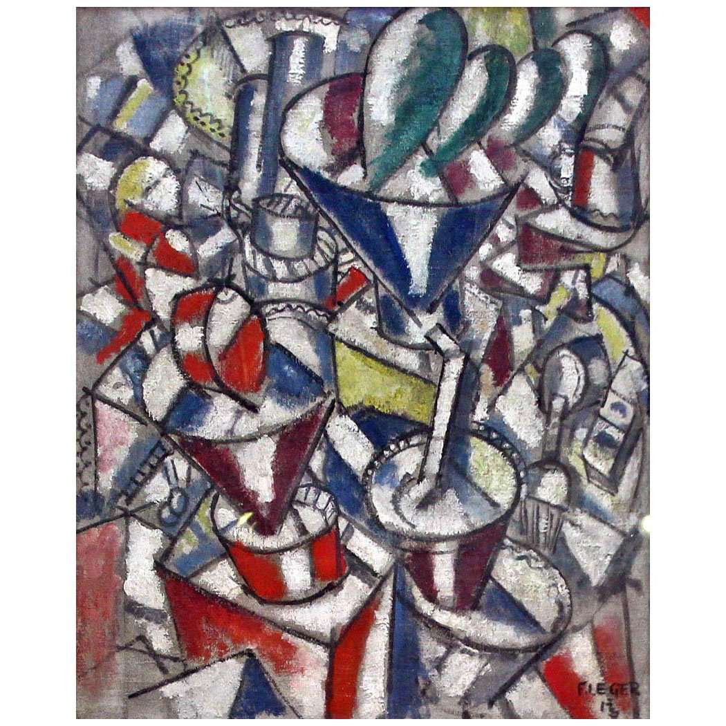 Fernand Leger. Nature morte avec des cylindres color?s. 1913. Beyeler Foundation, Basel