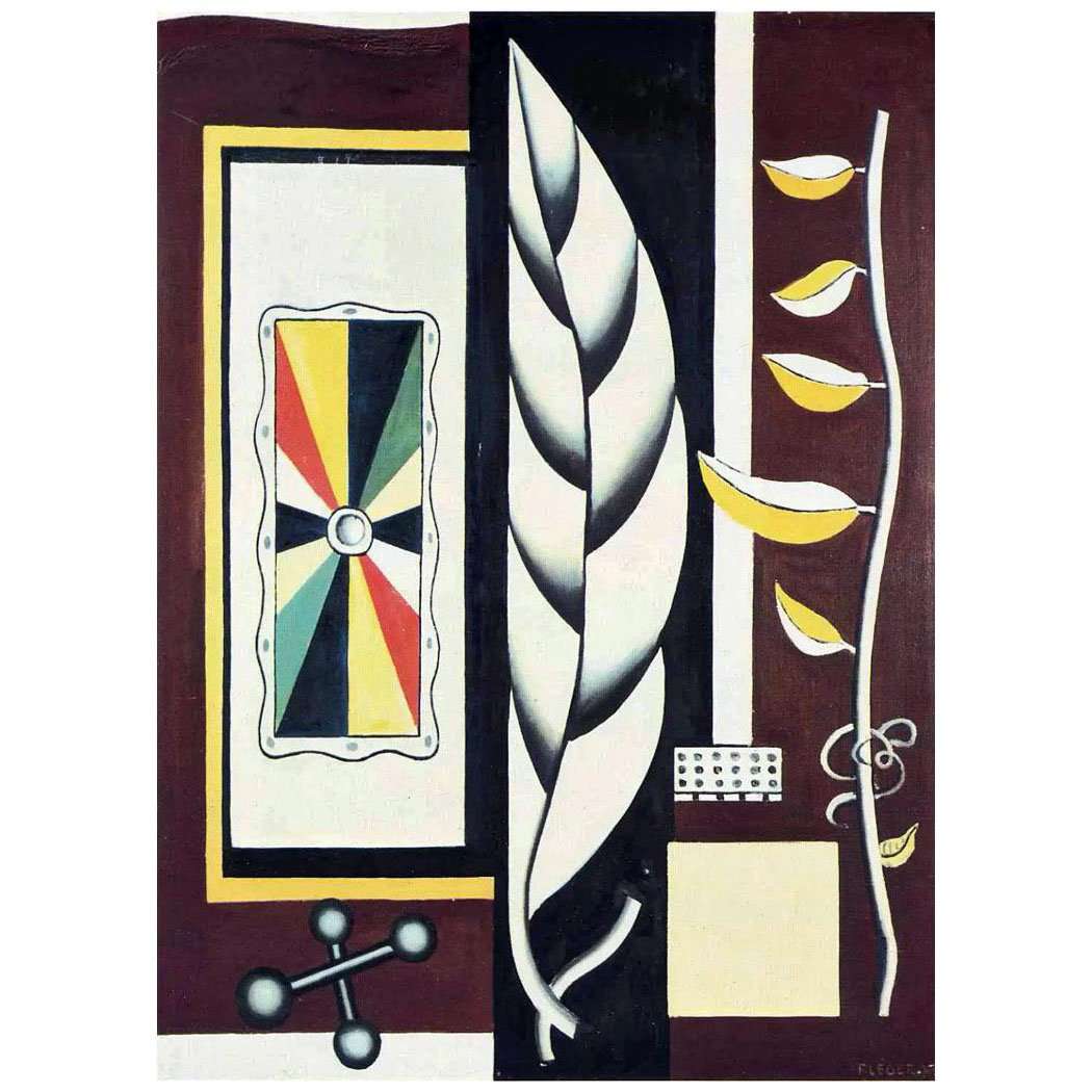 Fernand Leger. Nature morte avec une feuille. 1927. Fernand Leger Museum, Biota