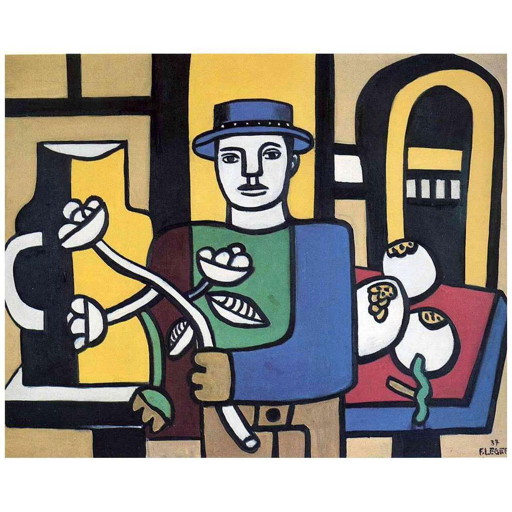  Fernand Leger. Lhomme au chapeau bleu. 1937. Fernand Leger Museum, Biota