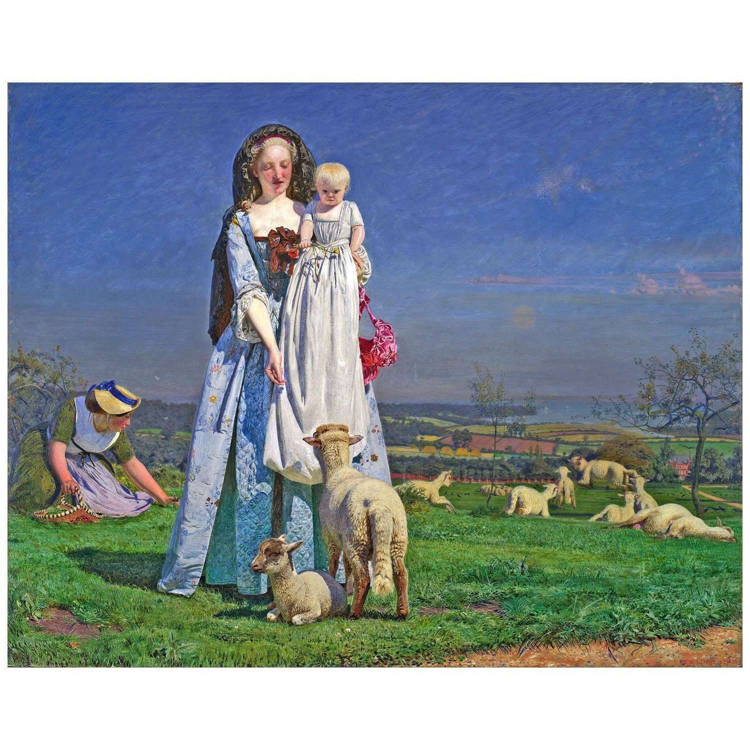   Ford Madox Brown. Pretty Baa-Lambs. 1851. Birmingham Art Gallery