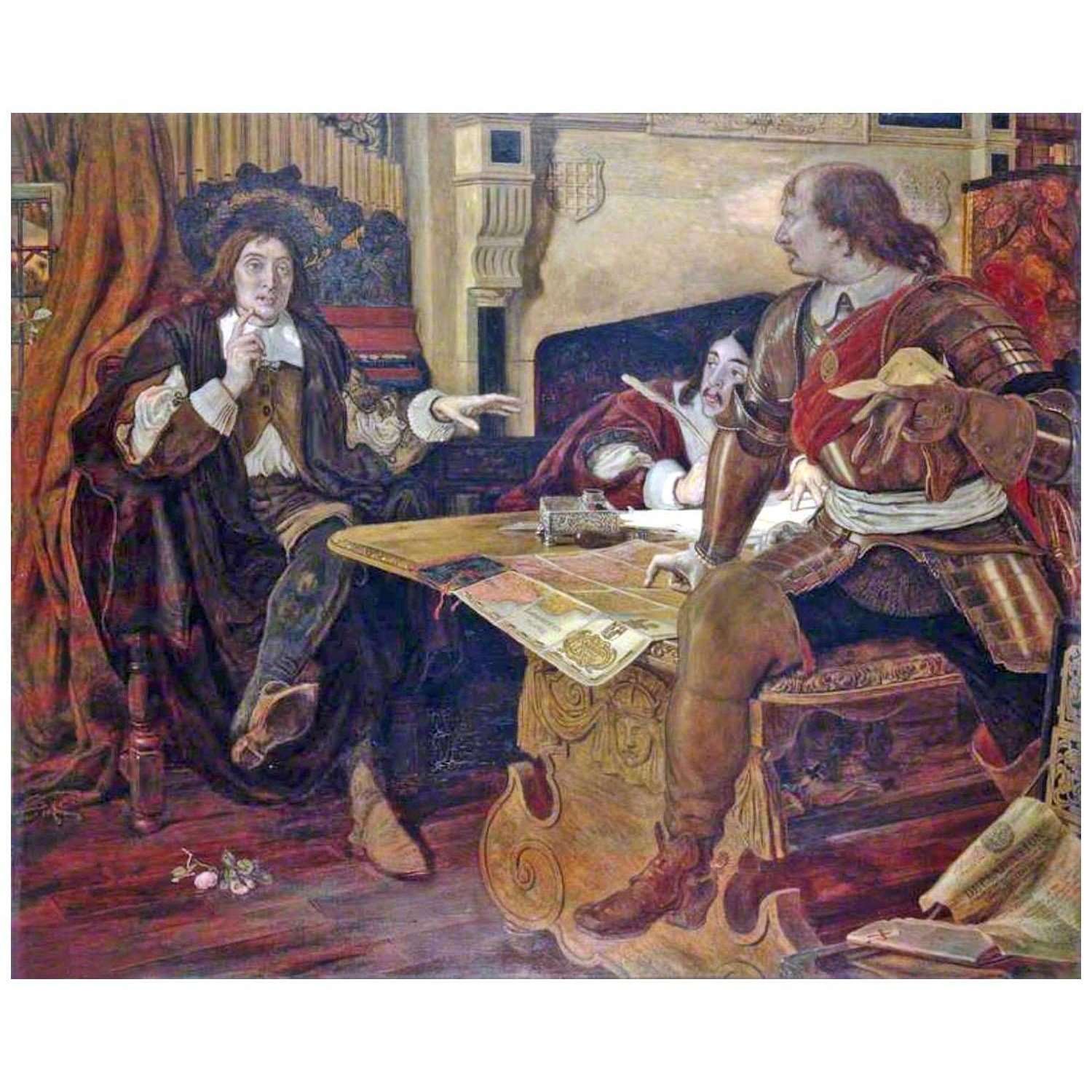   Ford Madox Brown. Cromwell Protector of the Vaudois. 1877. Manchester Art Gallery