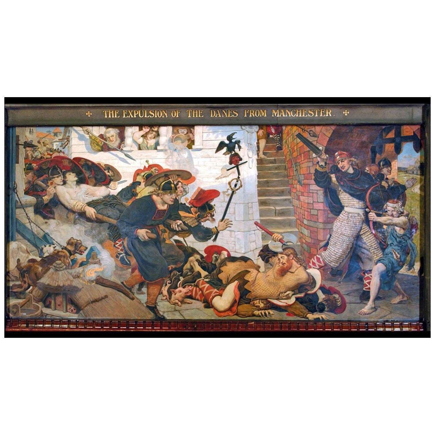   Ford Madox Brown. The Expulsion of the Danes (Manchester Murals). 1881. Manchester City Hall