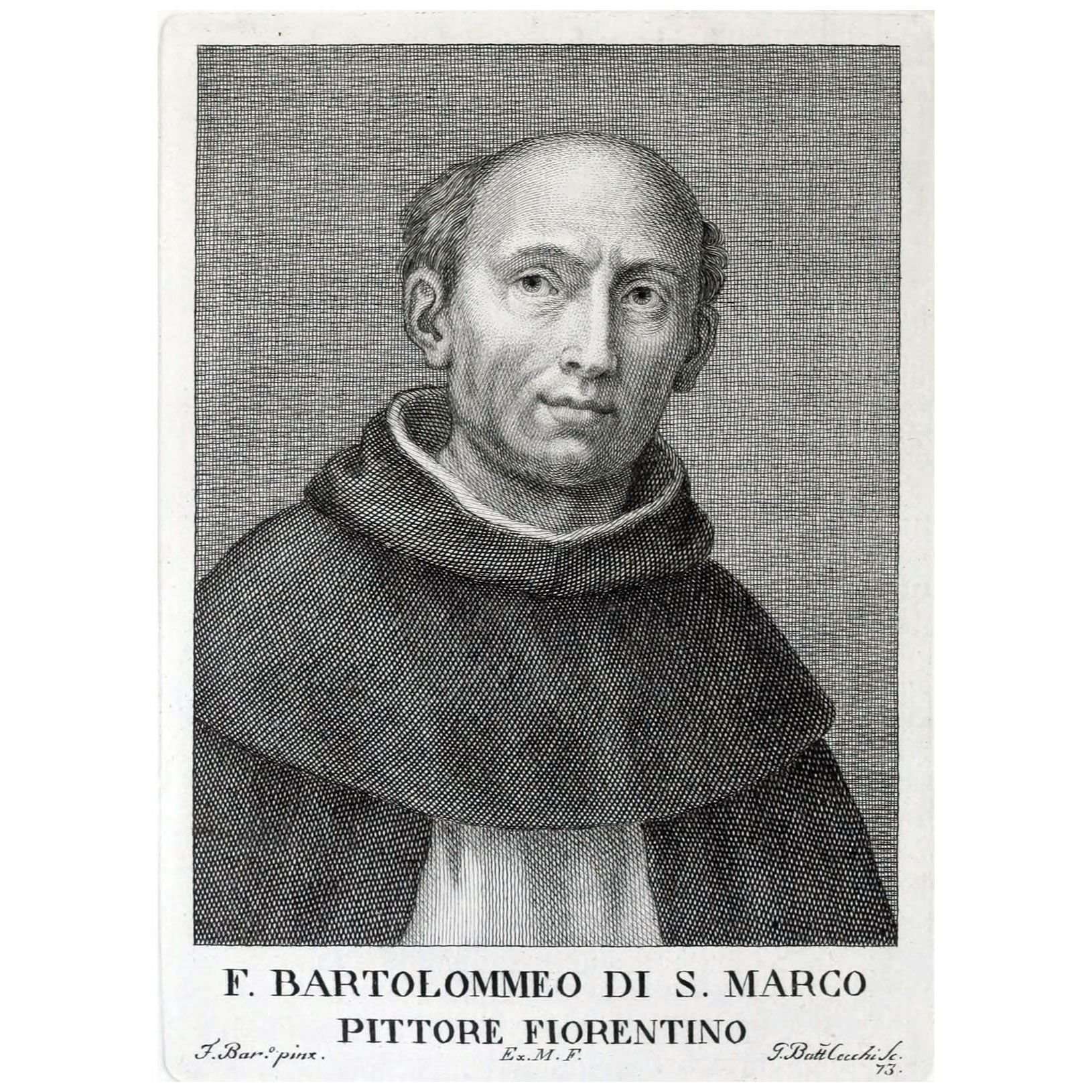  Giovanni Battista Cecchi. Ritratto di Fra Bartolomeo di S. Marco