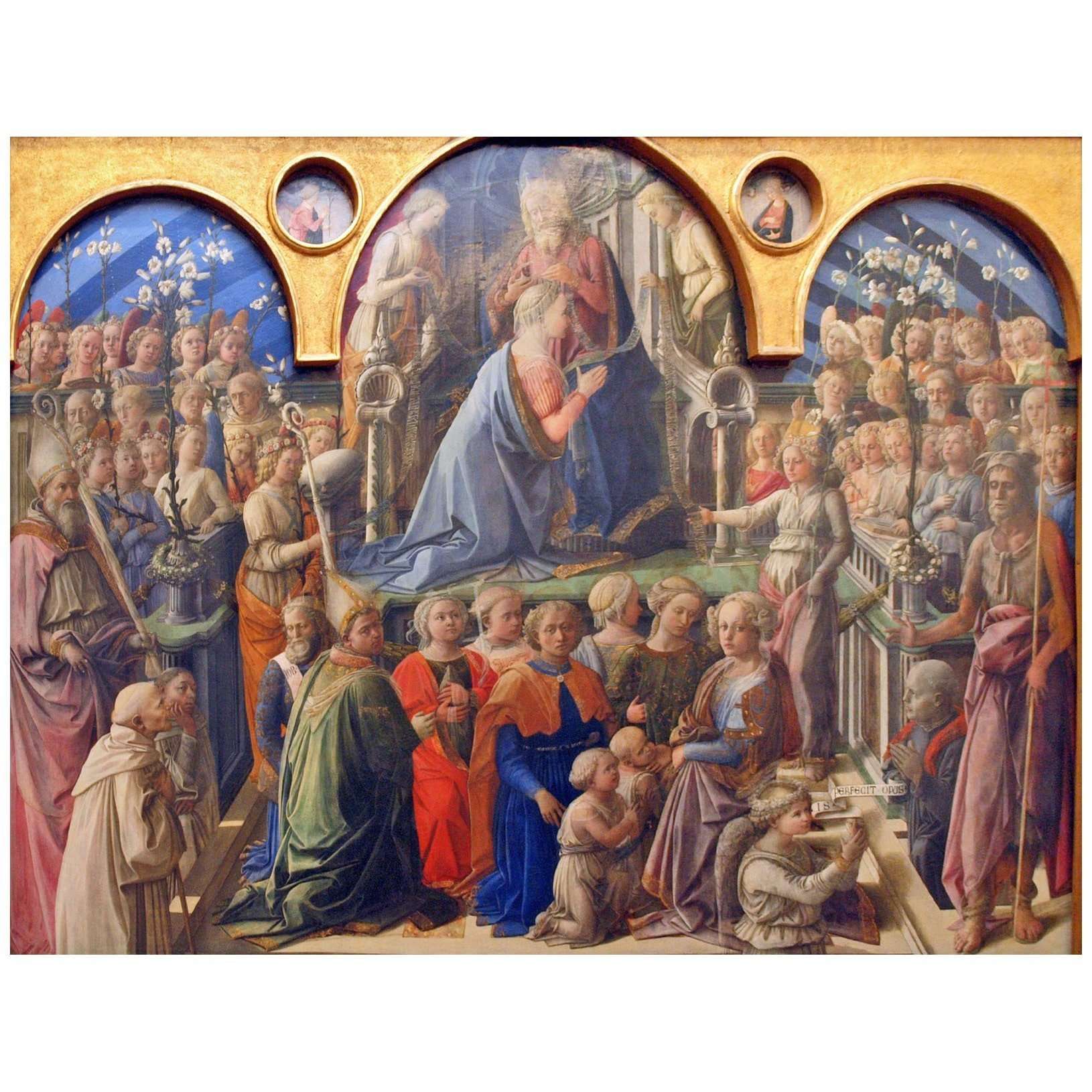   Fra Folippo Lippi. Incoronazione Maringhi. 1439. Gallerie degli Uffizi