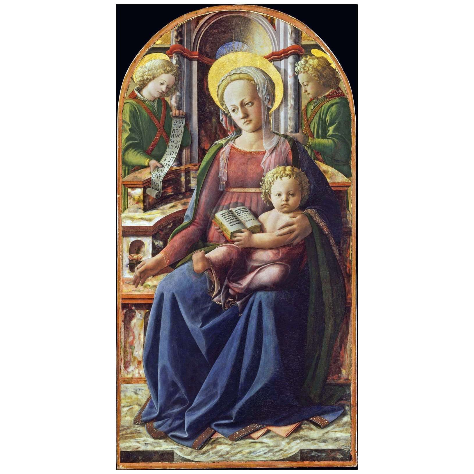   Fra Folippo Lippi. Madonna col bambino in trono. 1440. Metropolitan Museum NY