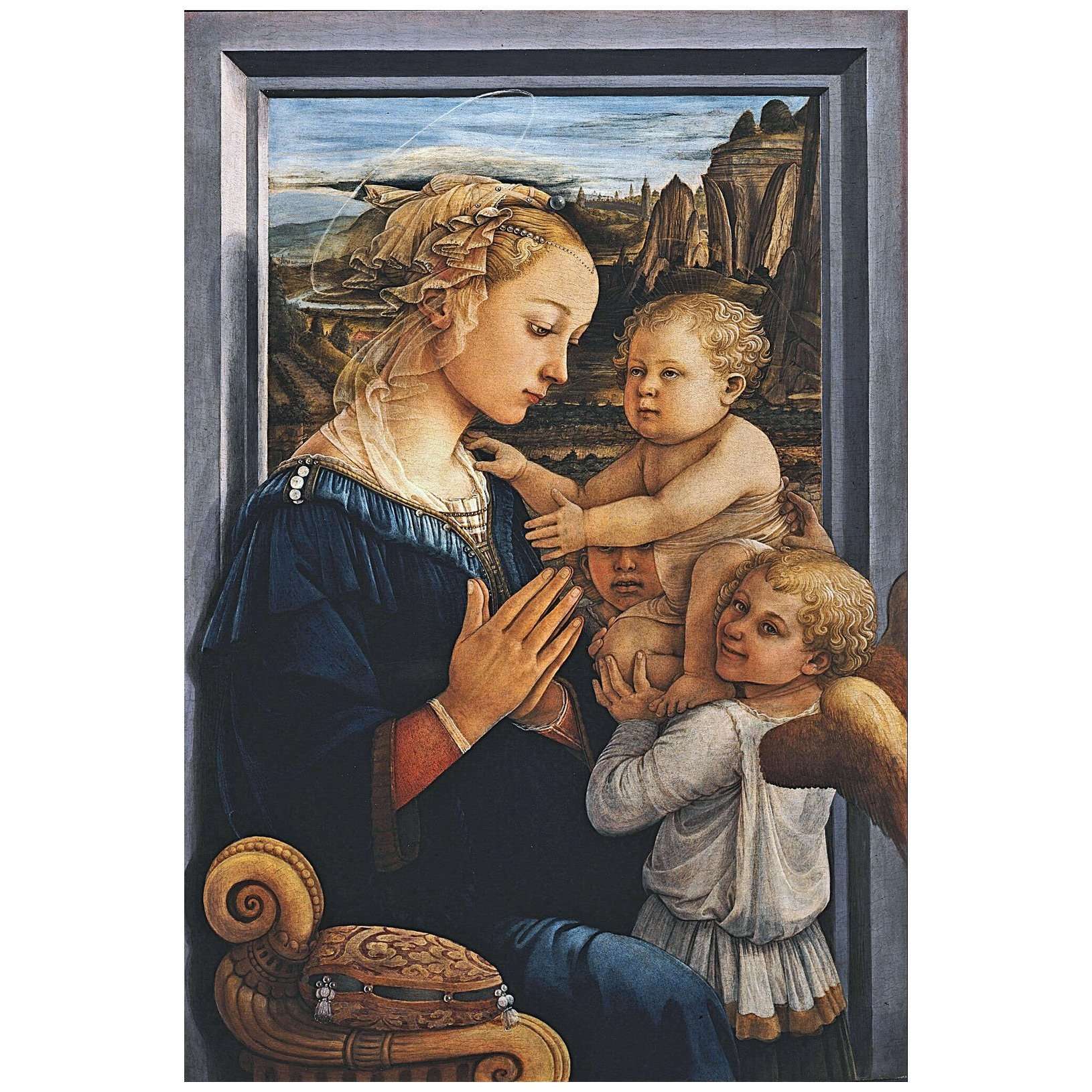   Fra Folippo Lippi. Madonna col bambino. 1460. Gallerie degli Uffizi