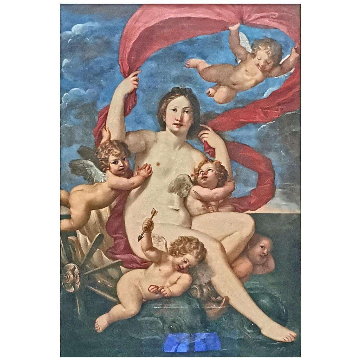  Francesco Albani. Galatea nel conchiglia. 1632. Gemaldegalerie Dresden