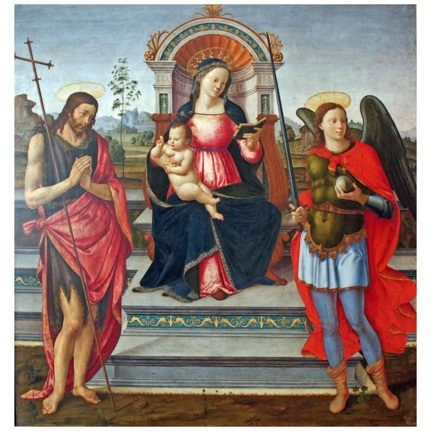 Francesco Granacci. Madonna in Trono. 1495. Gemaldegalerie Berlin