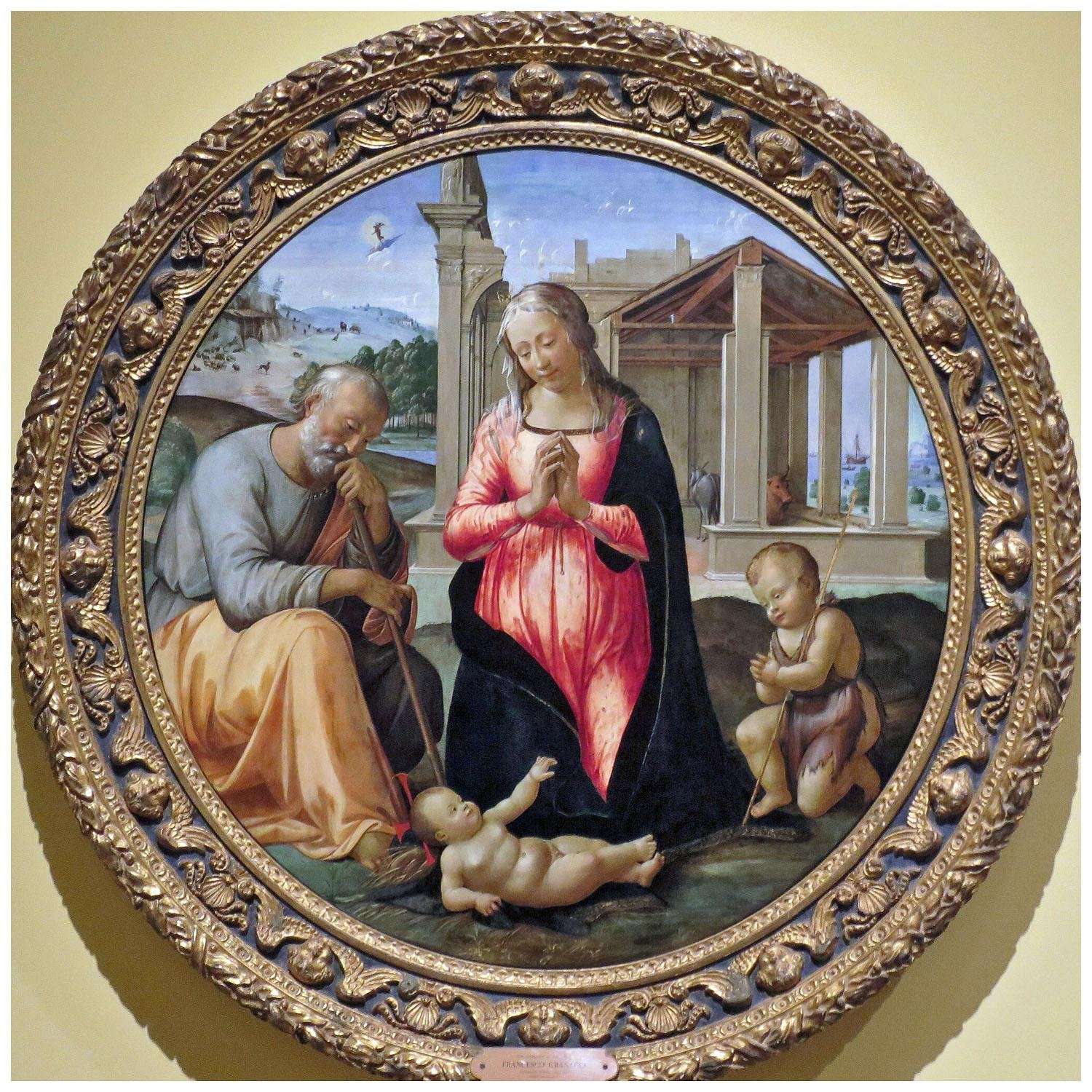  Francesco Granacci. Adorazione del Cristo Bambino. 1500. Honolulu Museum of Art