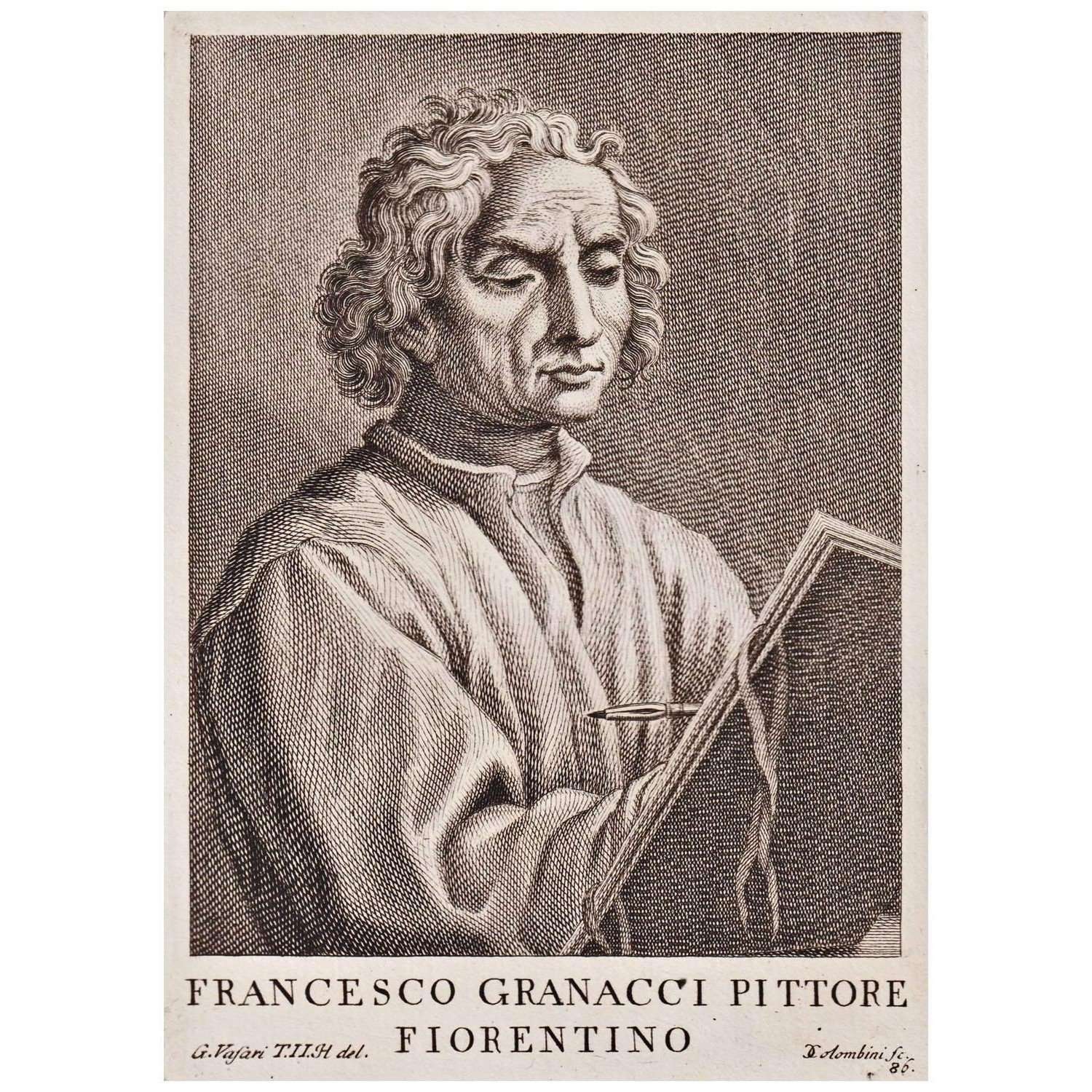  Francesco Granacci. Ritratto dal Le Vite Giorgio Vasari