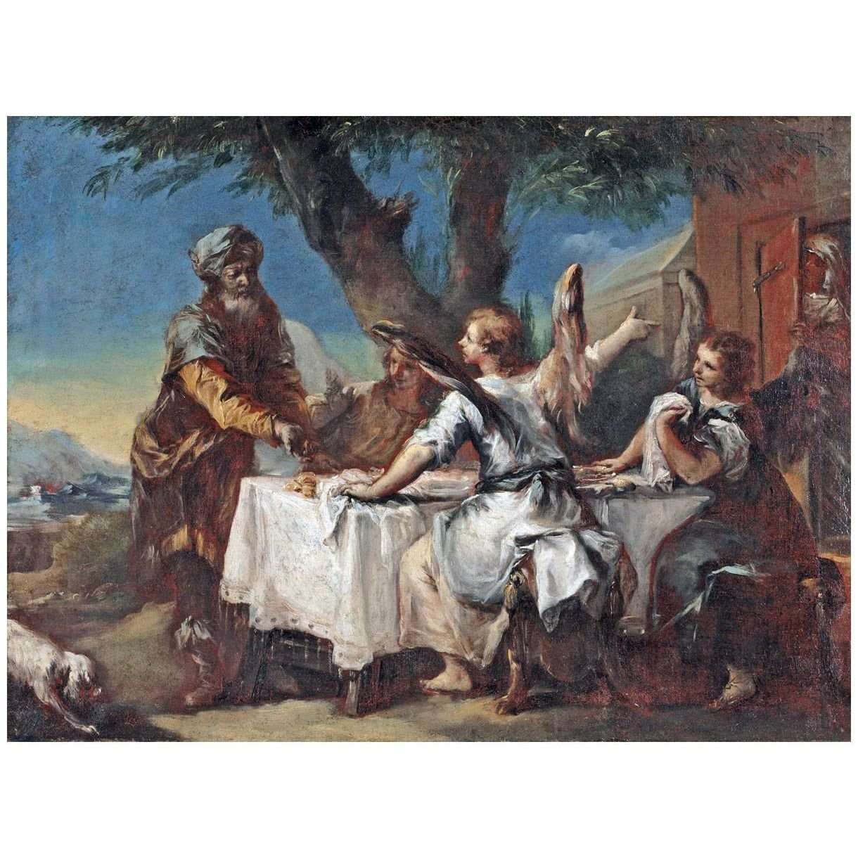  Francesco Guardi. Abramo accoglie i Tre Angeli. 1750-1759. Cleveland Museum of Art