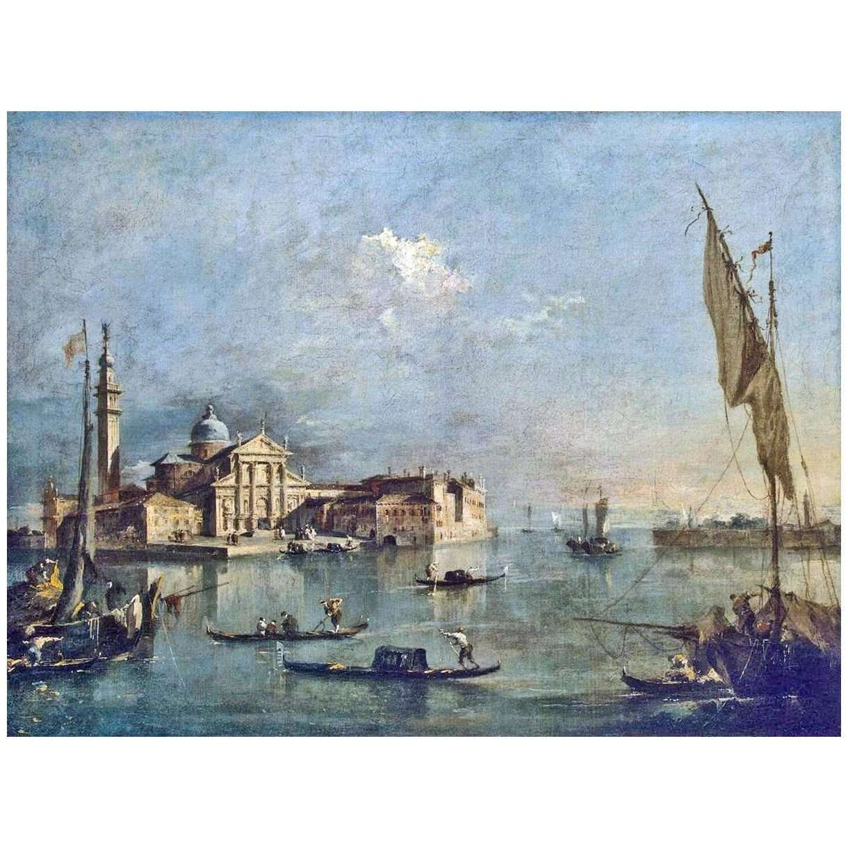  Francesco Guardi. Veduta dell'Isola di San Giorgio Maggiore. 1765-1775. Hermitage