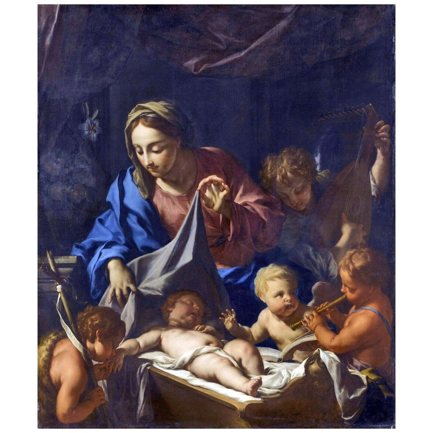  Francesco Trevisani. Il sonno del Bambino Ges?. 1706. Musee du Louvre
