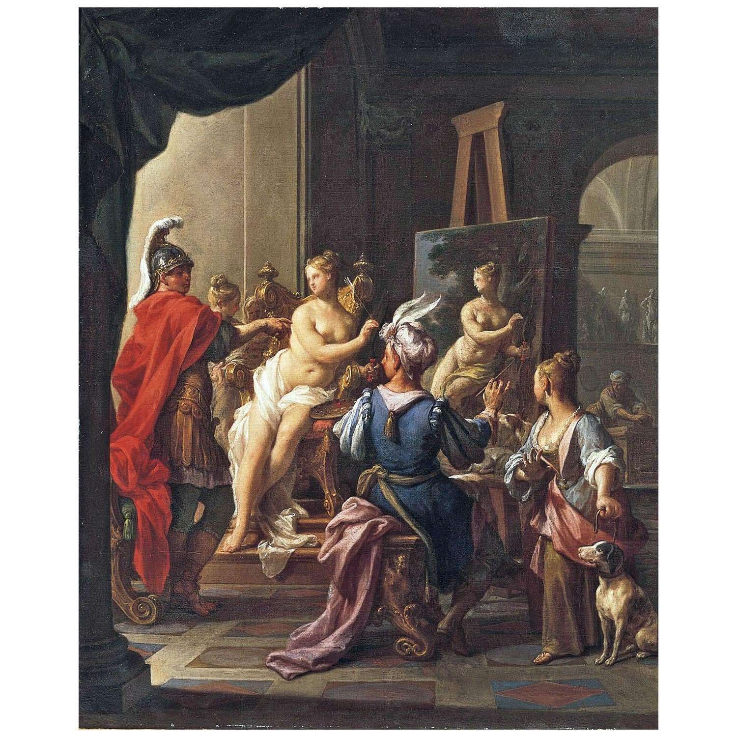  Francesco Trevisani. Apelles dipinge Campaspe. 1720. Norton Simon Museum Pasadena