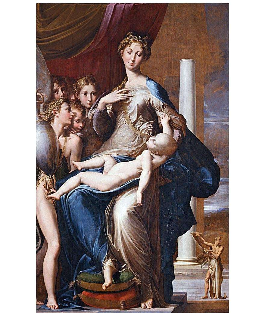  Parmigianino. Madonna dal collo lungo. 1534-1540. Galleria degli Uffici, Florence