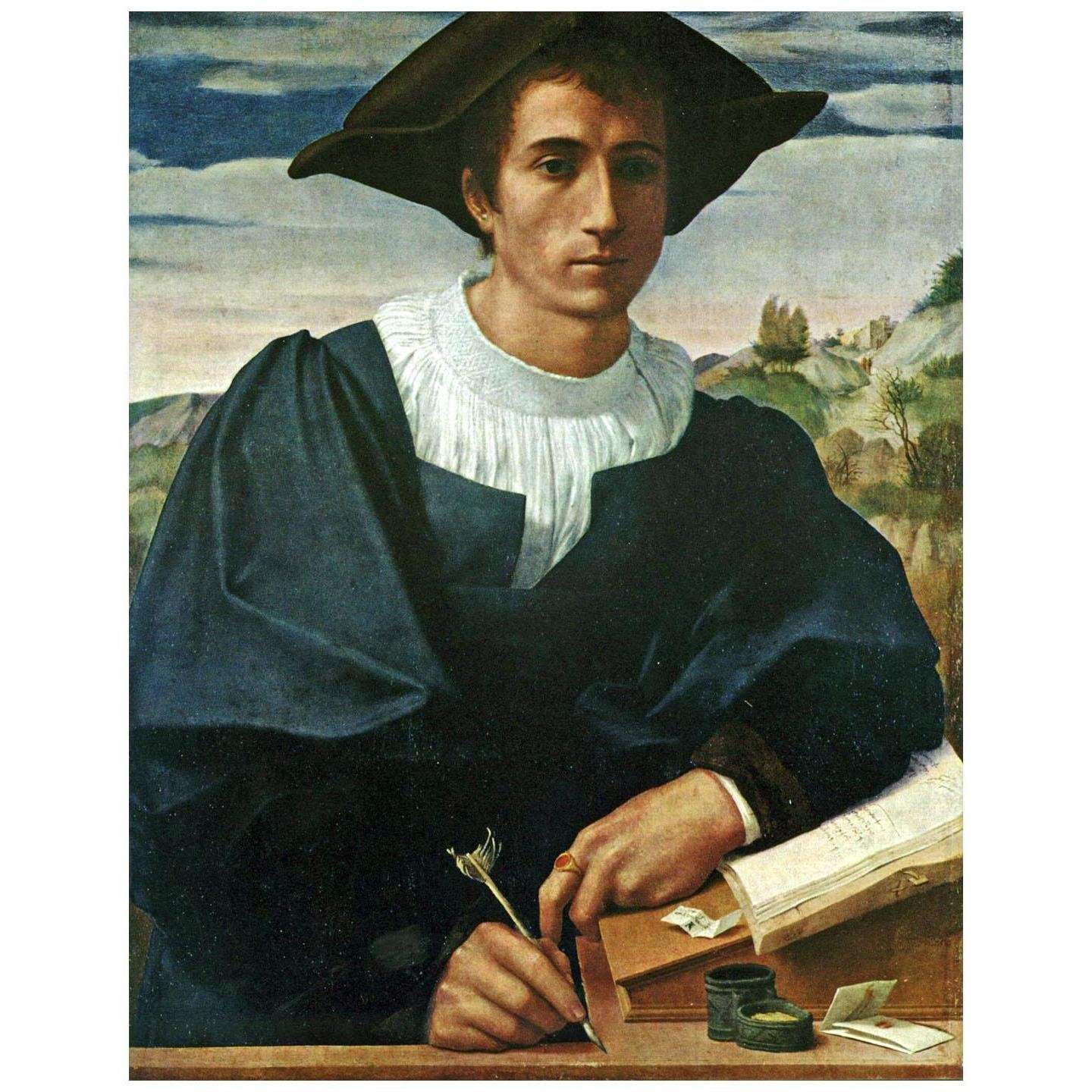 Franciabigio. Giovane uomo allo scrittoio. 1522. Gemaldegalerie Berlin