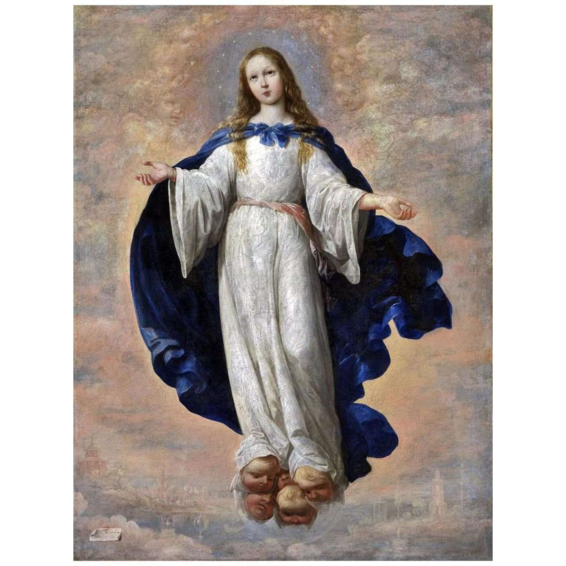   Francisco de Zurbaran. La Inmaculada. 1661. Budapest Museum of Fine Arts