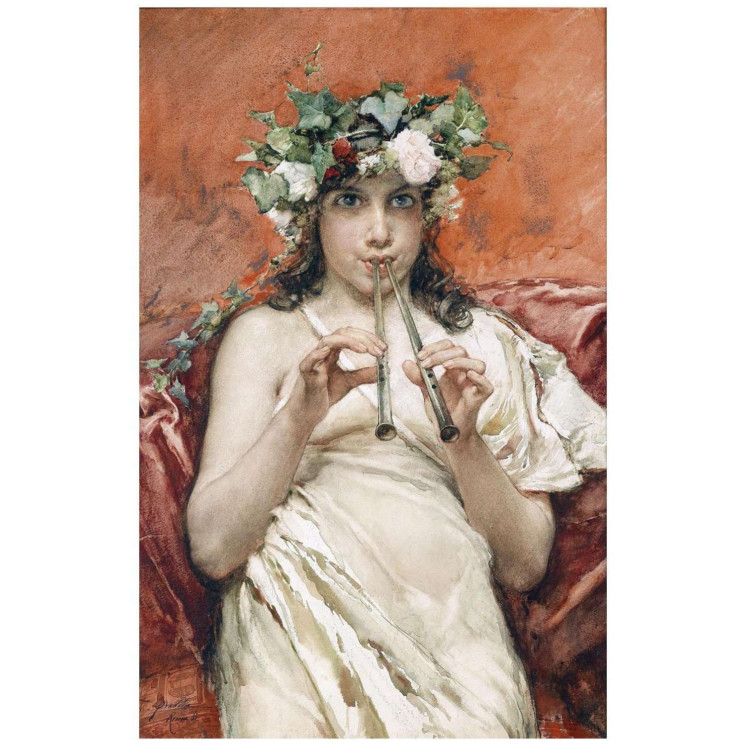  Francisco Pradilla. Muchacho flautista. 1880. Museo del Prado