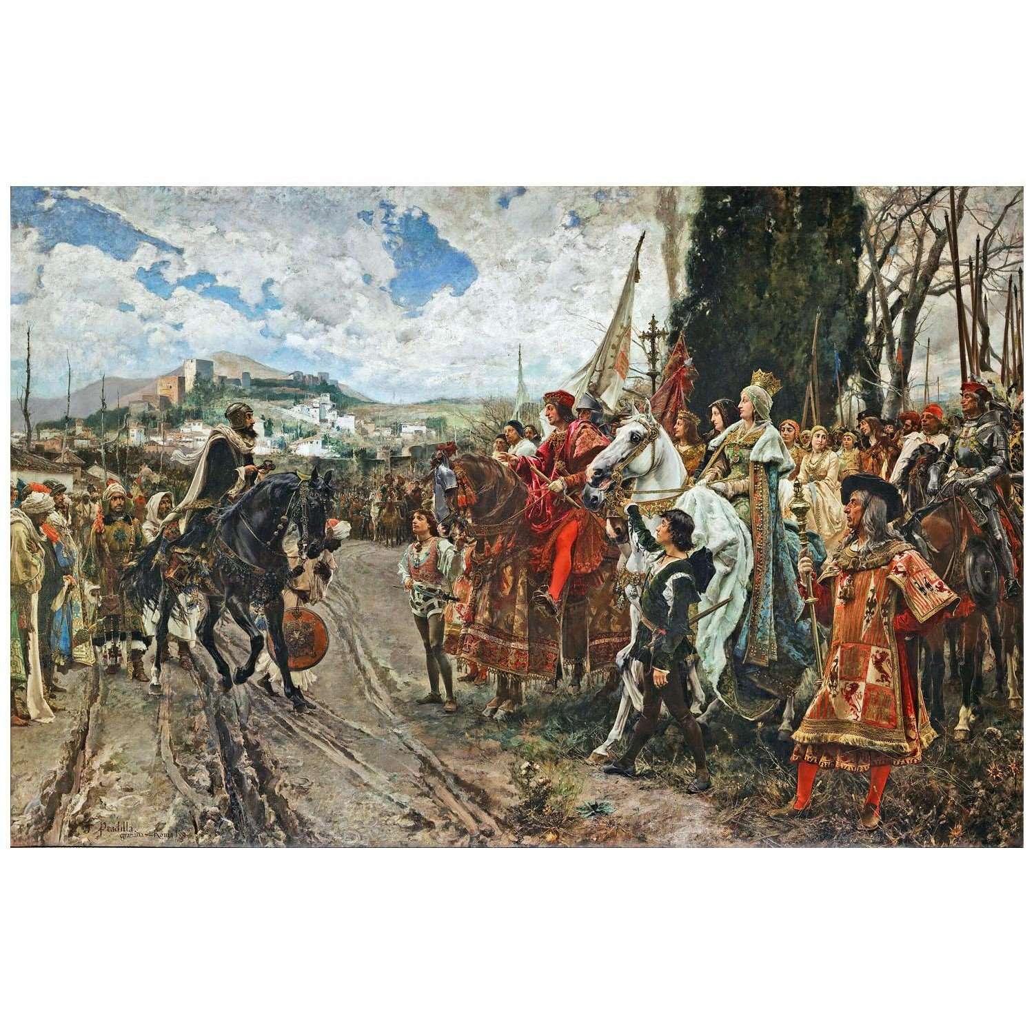  Francisco Pradilla. La Rendici?n de Granada. 1882. Palacio del Senado Madrid