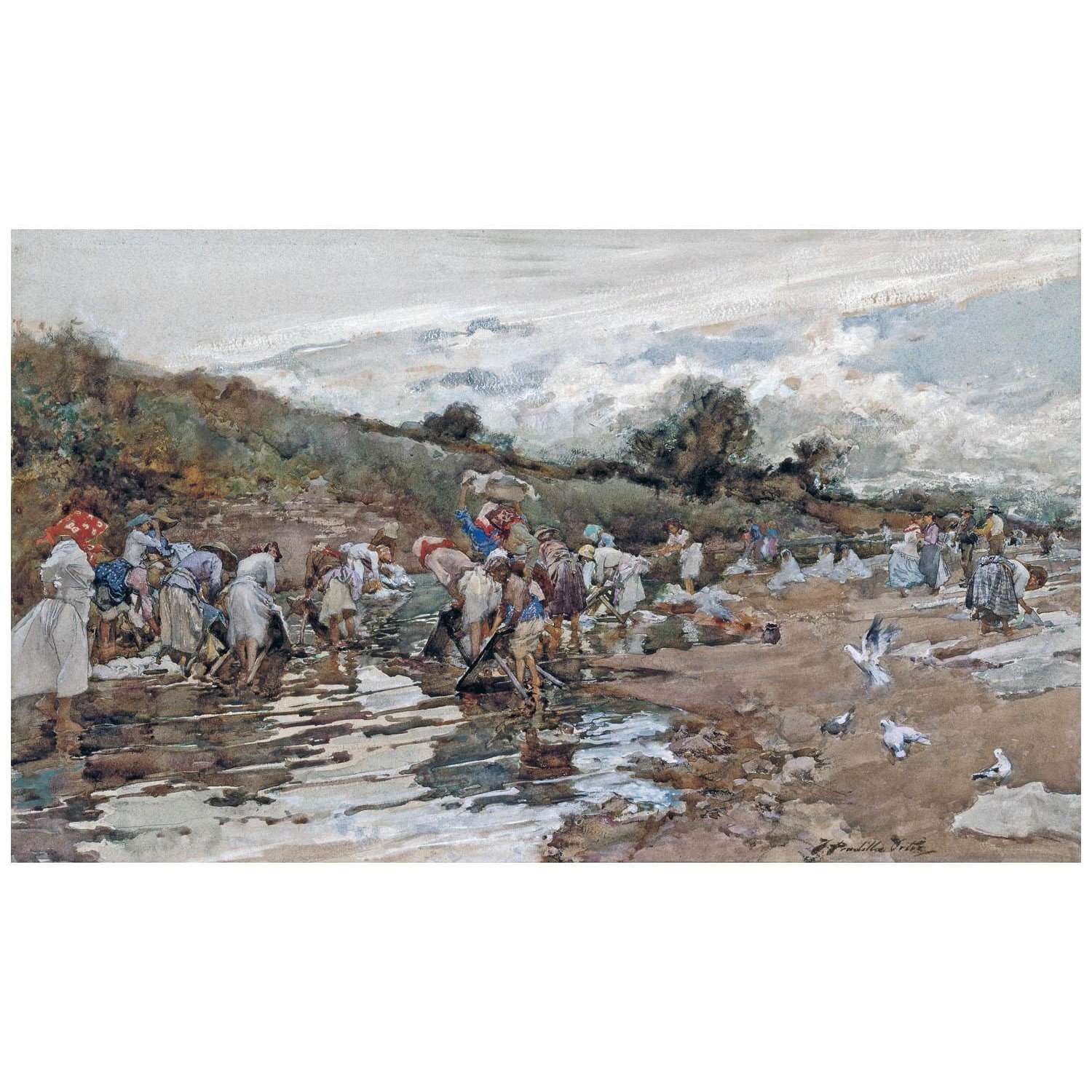  Francisco Pradilla. Lavanderas en el r?o. 1913. Museo Carmen Thyssen Malaga