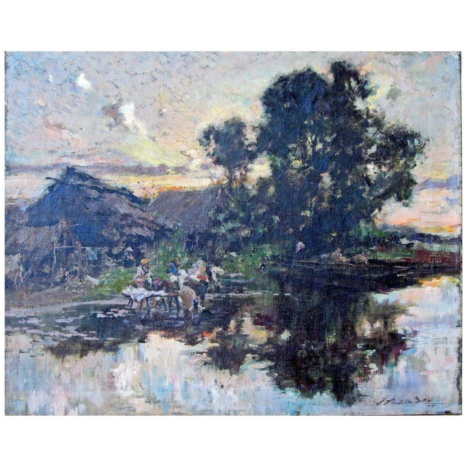  Francisco Pradilla. A orilla del rio. 1918. Museo de Bellas Artes de Valparaiso
