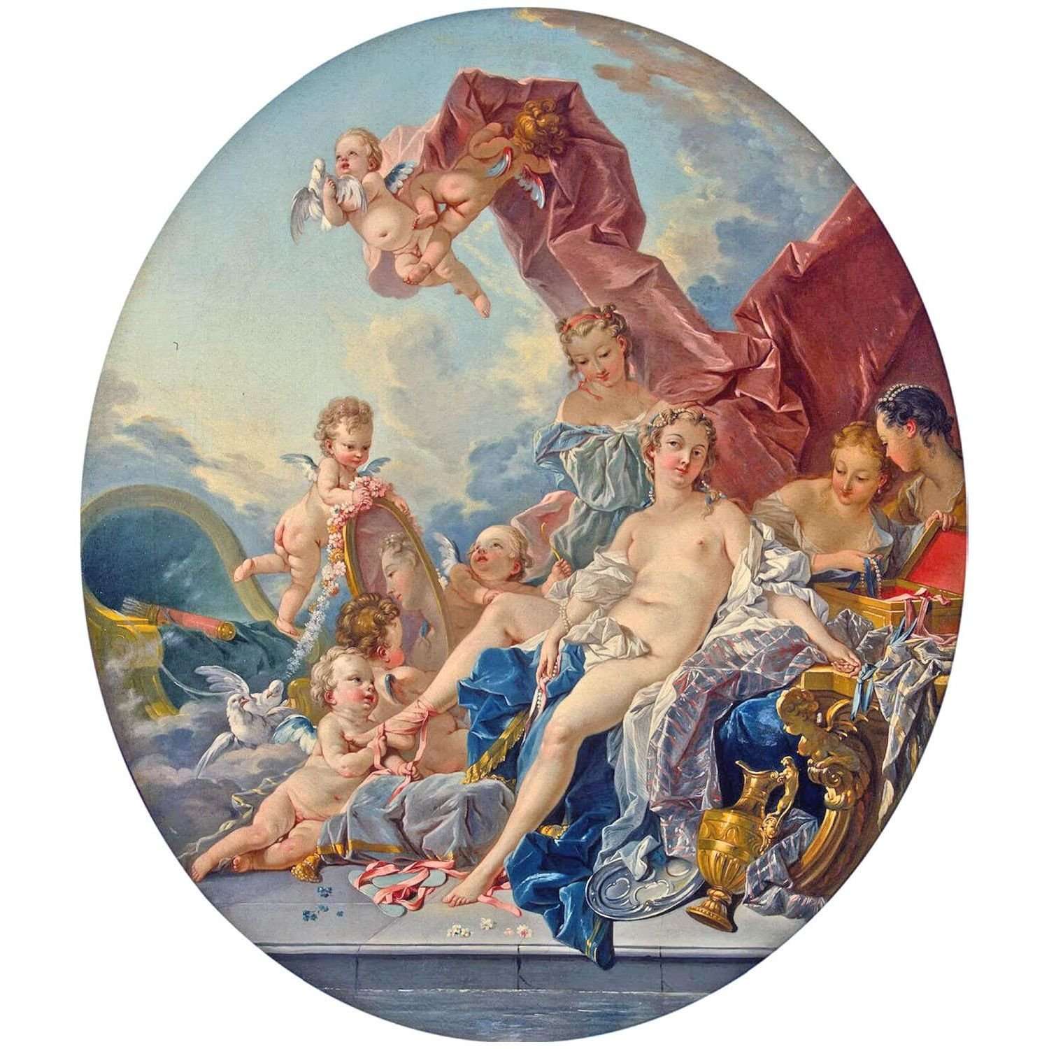  Francois Boucher. La Toilette de V?nus. 1743. Hermitage Museum
