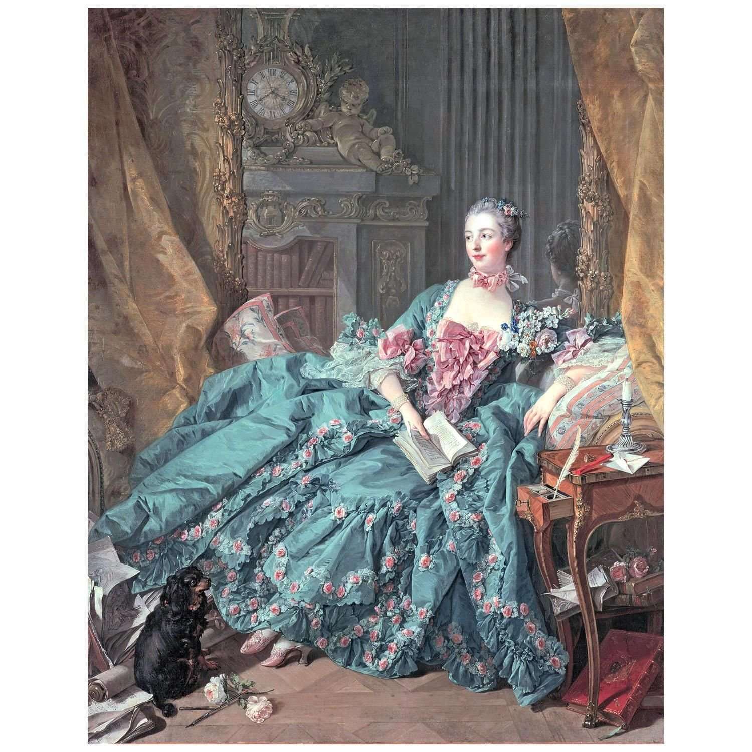  Francois Boucher. Portrait de Madame de Pompadour. 1746. Alte Pinakothek Munchen