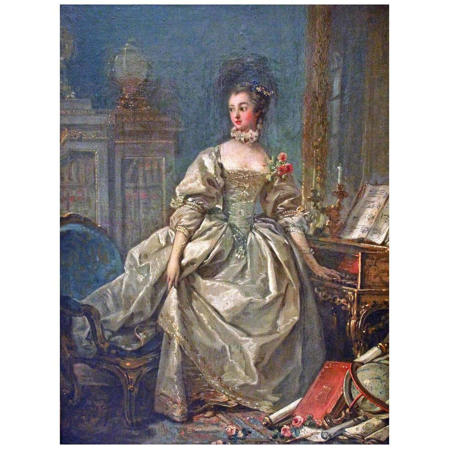  Francois Boucher. La Marquise de Pompadour. 1750. Musee du Louvre