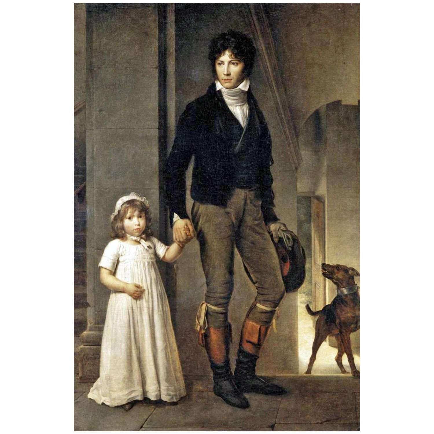  Francois Gerard. Jean-Baptiste Isabey et sa fille. 1795. Musee du Louvre